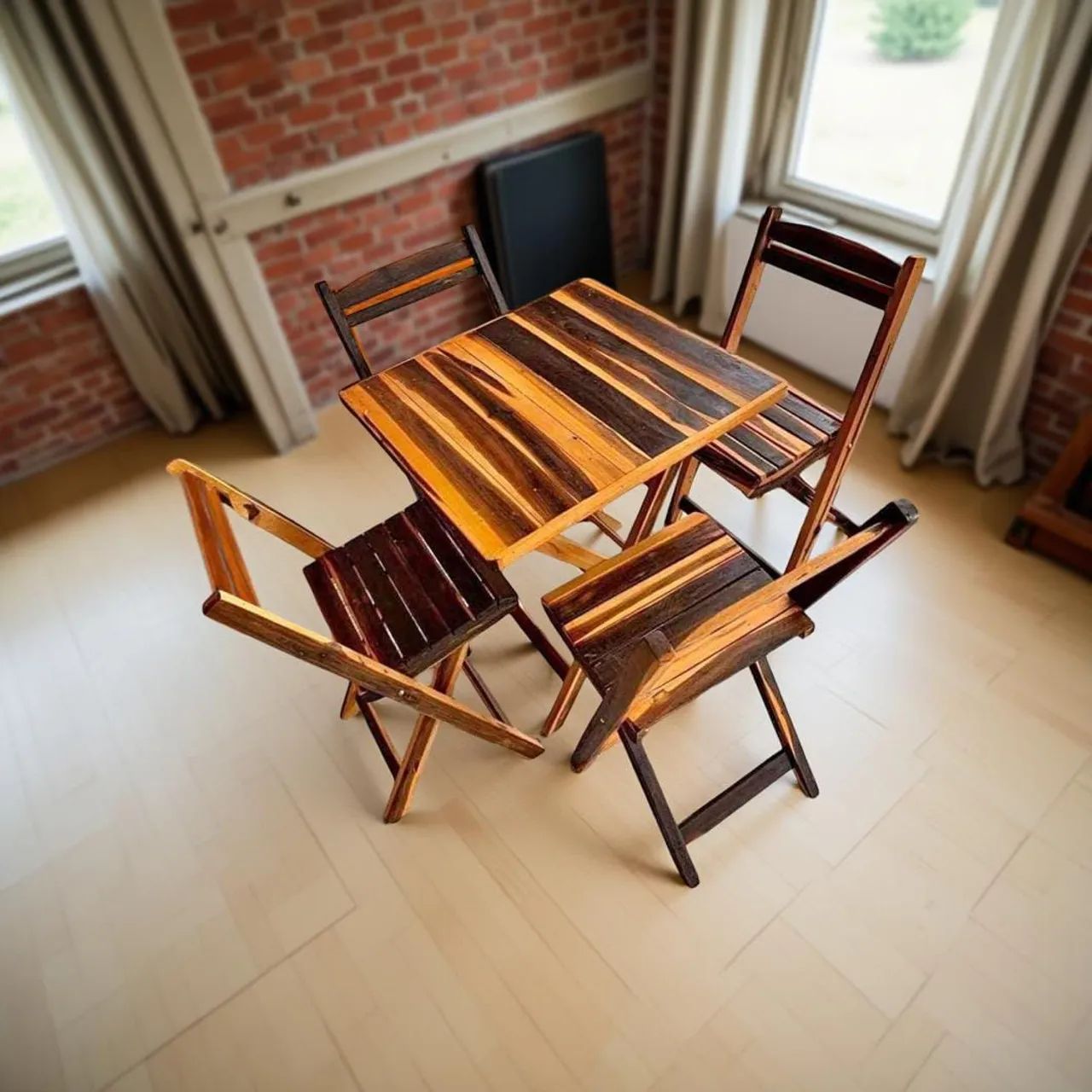 Conjunto de mesa dobráveis 