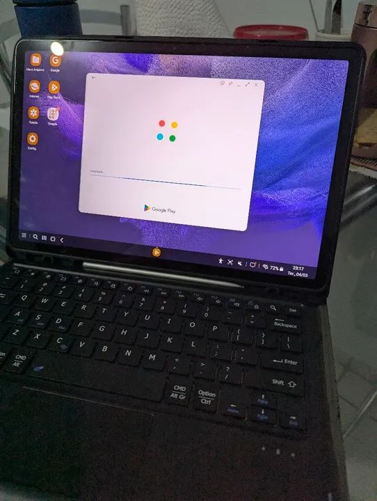 Samsung Galaxy Tab S7-FE 64GB com capa teclado e S-Pen - Foto 5