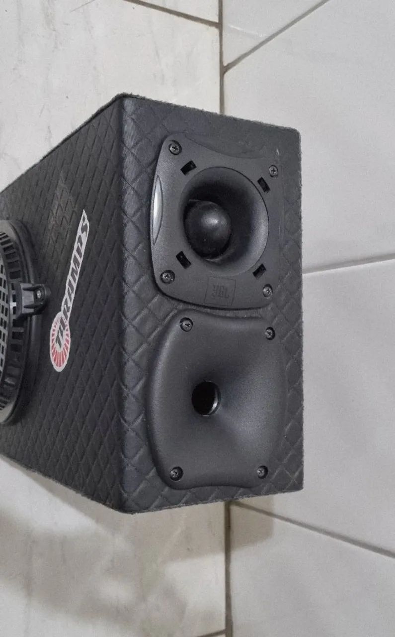 Caixa Som Automotivo Trio 8 '' Pequena Super Slim Carro Grave ...