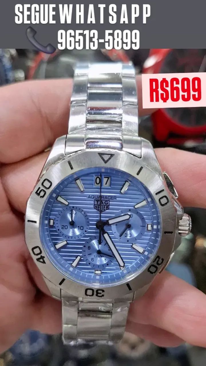 Relógio TAG HEUER AQUARACER AUTOMÁTICO COM CRONÓGRAFO FUNCIONAL 