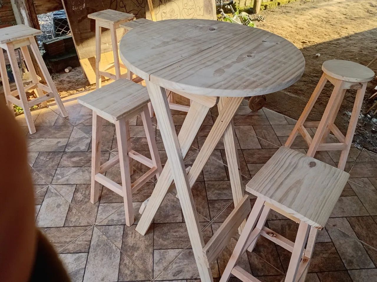 Conjunto bistrô fixo e dobrável  - Foto 3