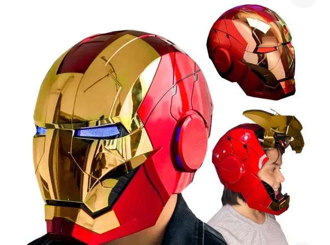 Capacete elétrico homem de ferro com comando de voz - Foto 4