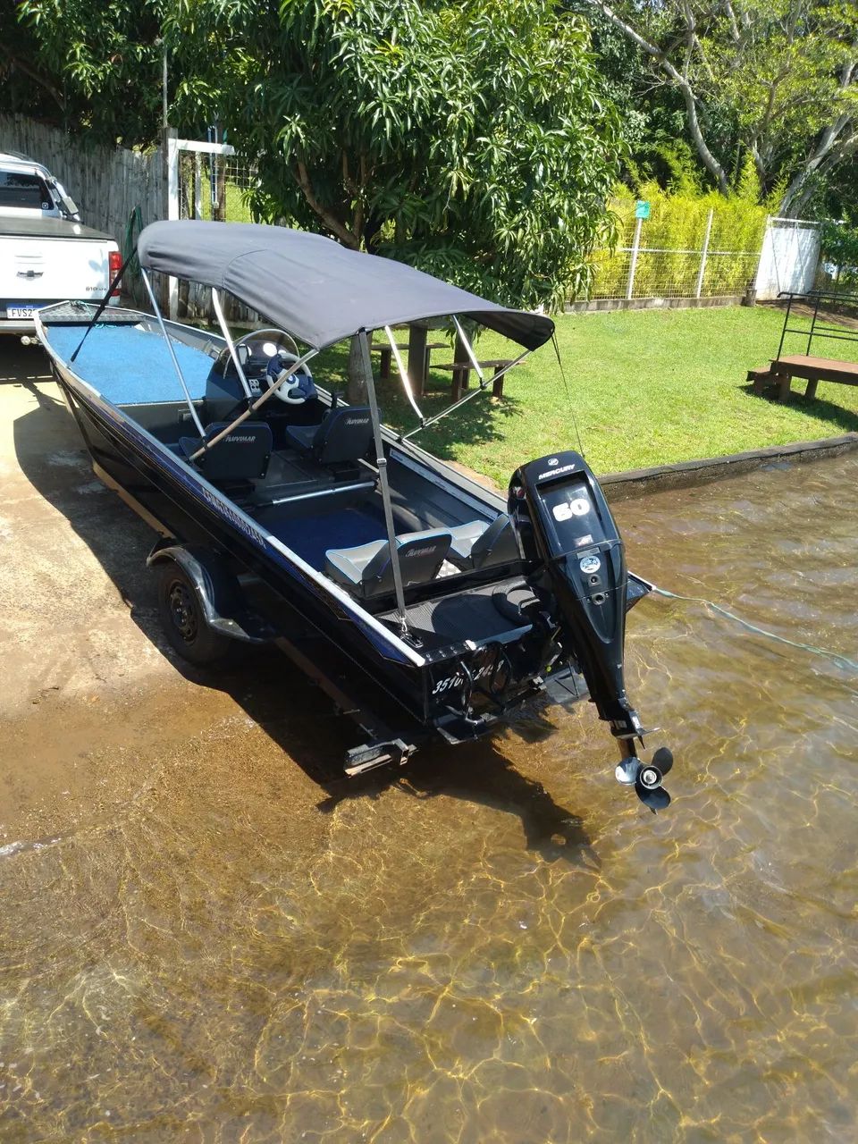 Barco fluvimar  bastante 5.5 com motor  mercury  60hp  4 tempo. - Foto 7