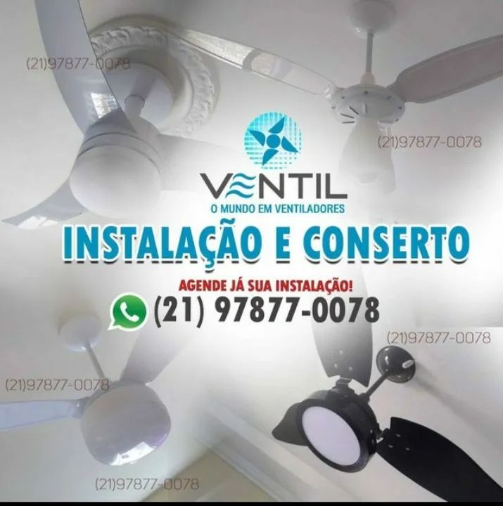 Conserto e instalação de ventilador de teto 