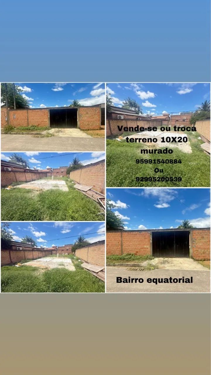 Vendo ou troco terreno equatorial