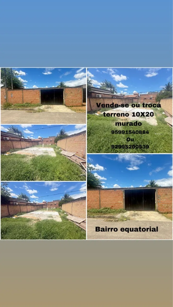 Vendo ou troco terreno equatorial
