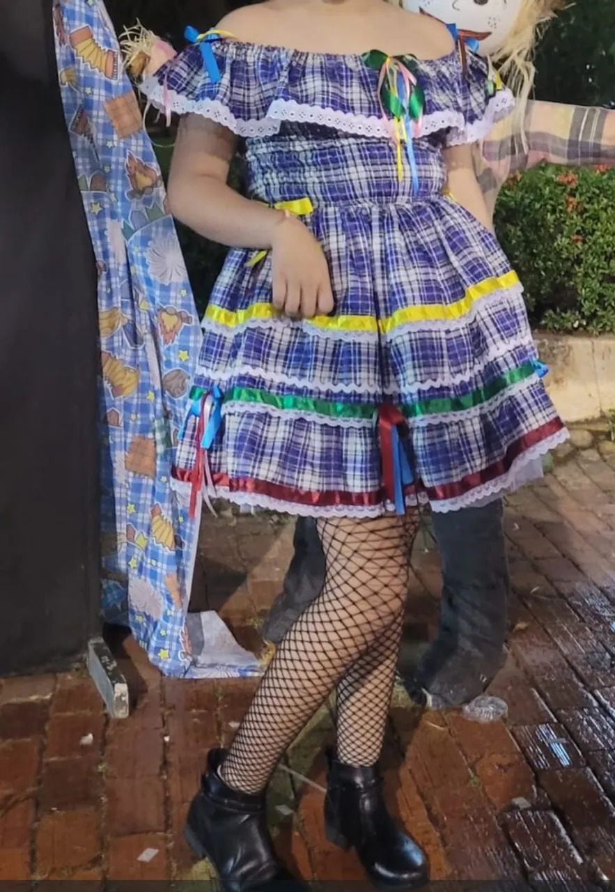 Vestido Festa Junina Xadrez