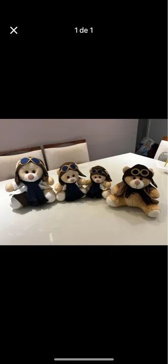 Ursinhos Aviadores Pelúcia - Lindos e Macios!