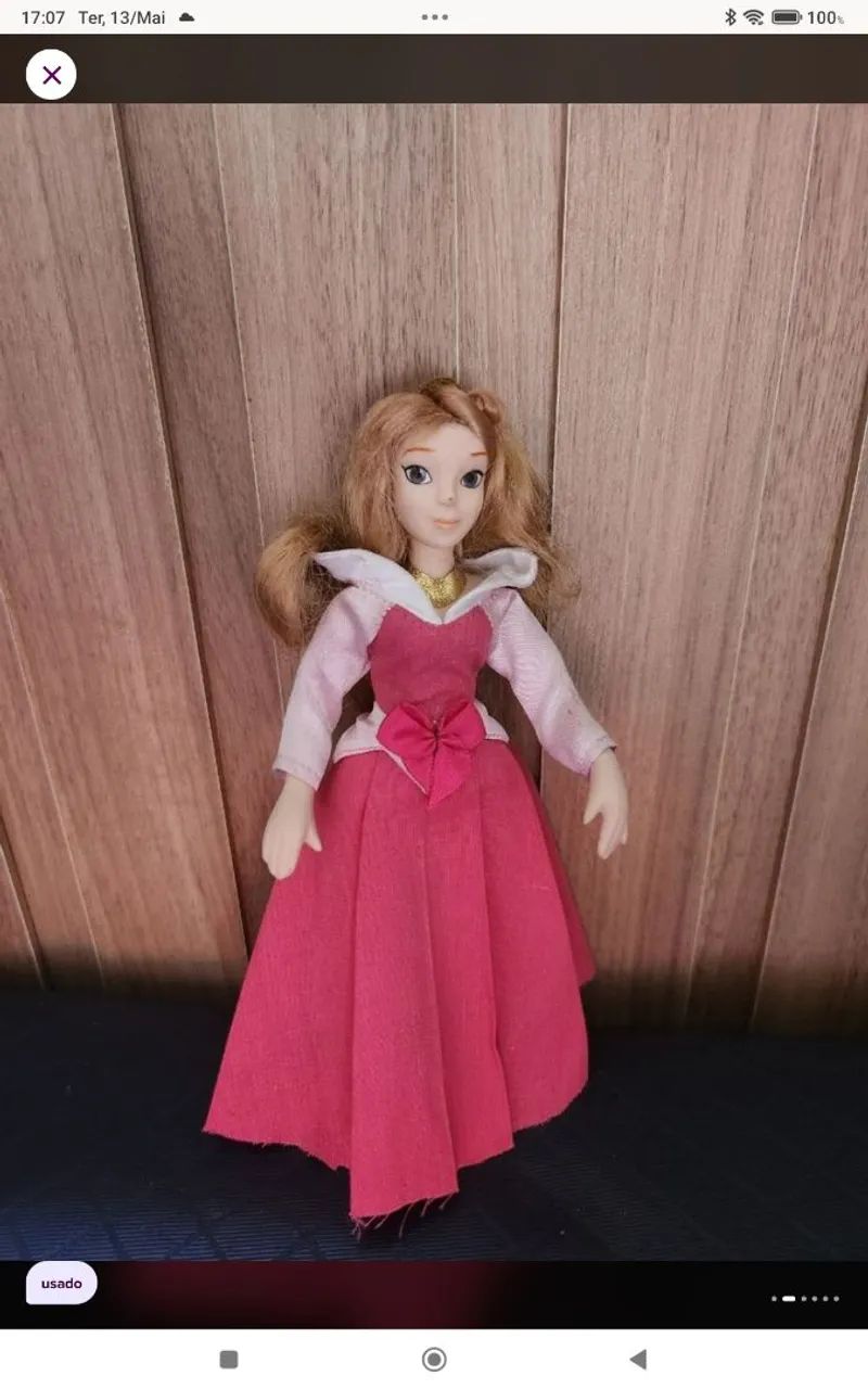 Boneca Princesa Aurora Bela Adormecida Disney importada 