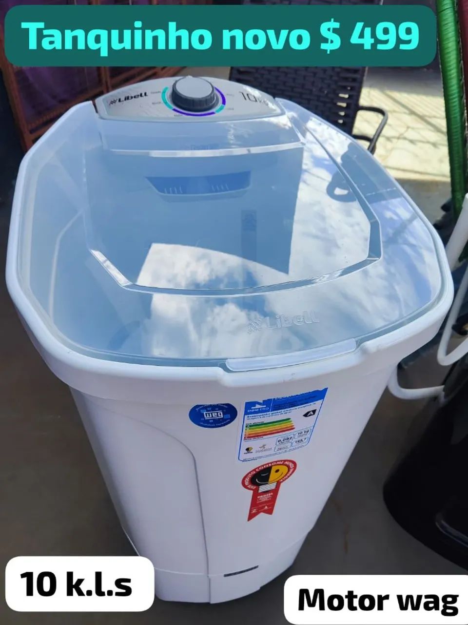 Máquina tanquinho 10kg nova 