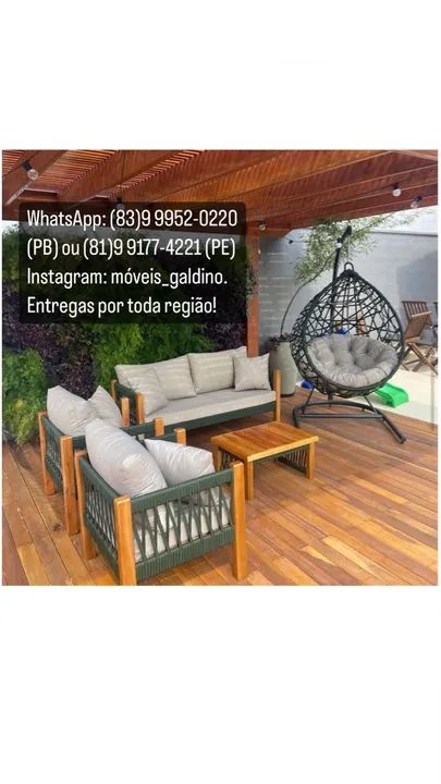 Sofás para área externa - sofás em fibra ou corda náutica