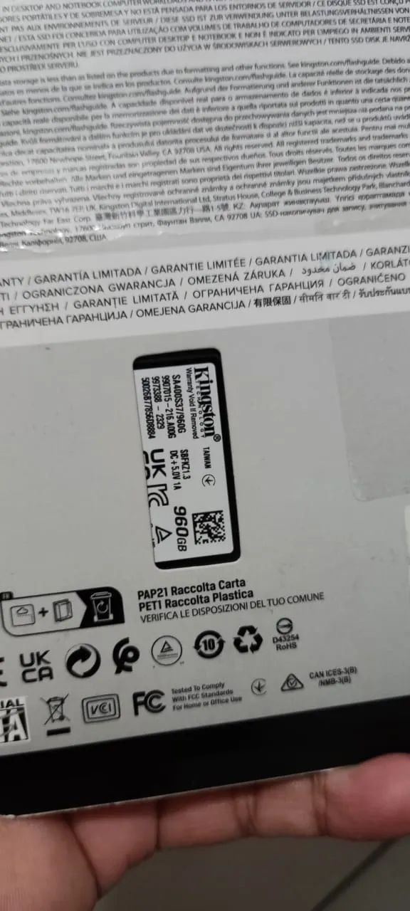 SSD Kingston A400, 960GB, Sata III, Leitura 500MBs e Gravação 450MBs, SA400S37/960G - Foto 2