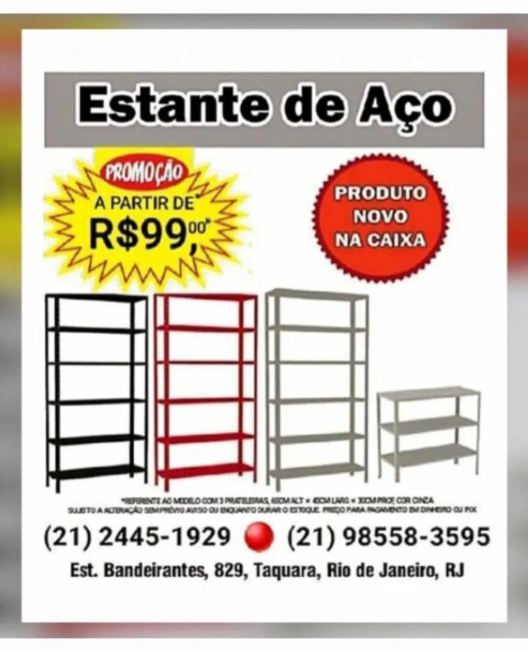 Estantes de Aço - Nova na Caixa - Kits Prateleiras a partir R$99,00*