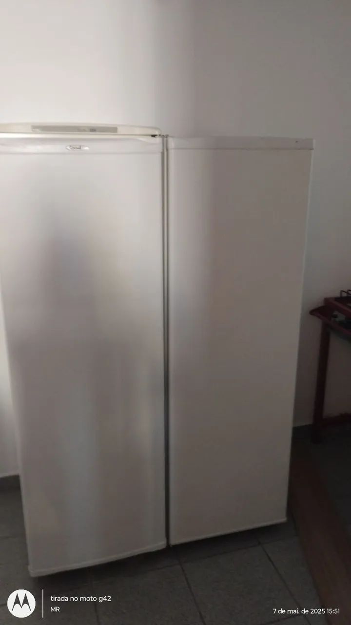 Duo  geladeira e  freezer Slim Consul 230 litros envelopados l - Foto 5
