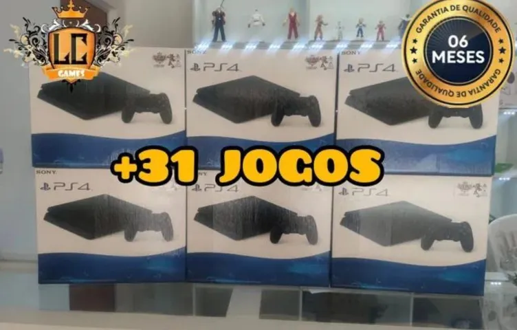PLAYSTATION 4 SLIM 1TB COM: 31 JOGOS e GARANTIA 06 MESES e BRINDES - LOJA FISICA