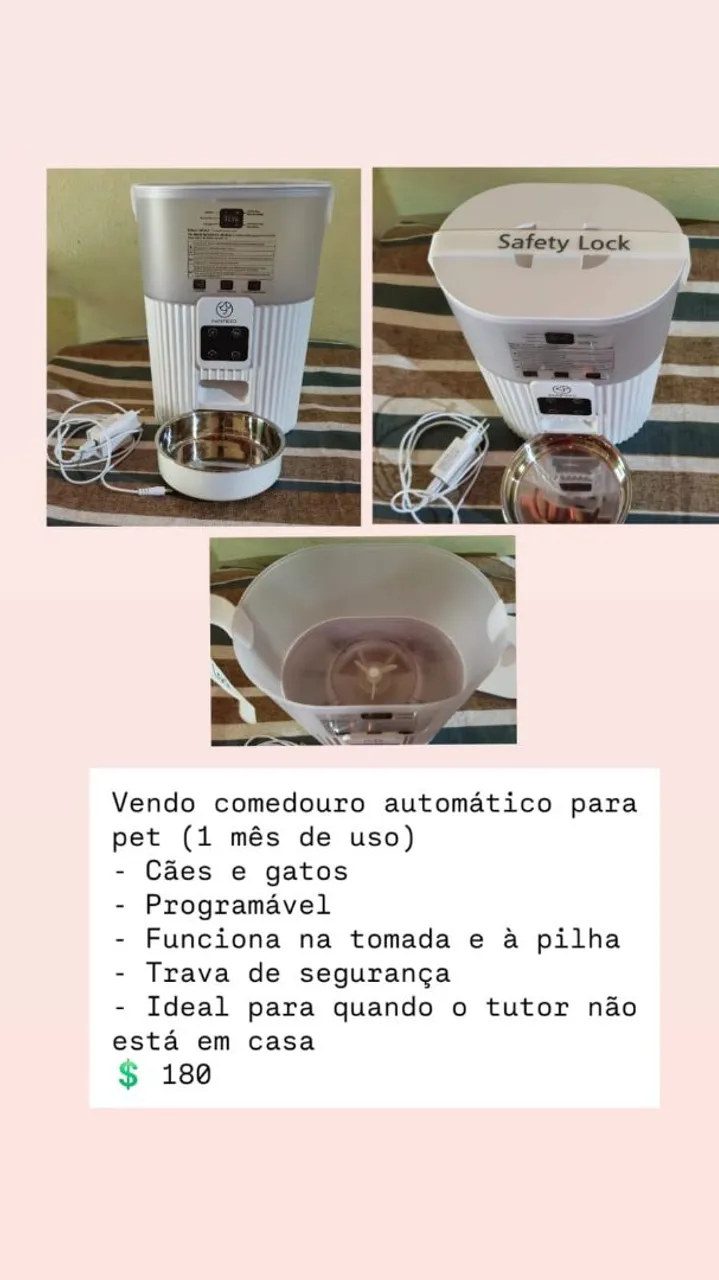 Comedouro automático para cães e gatos