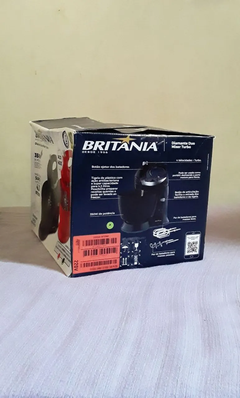(Aceito Oferta) Batedeira Britânia Diamante Duo Mixer Turbo