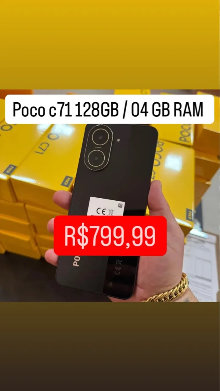 Celular Xiaomi Poco c71 128GB / 04GB RAM Novo Entrega Gratuita Garantia