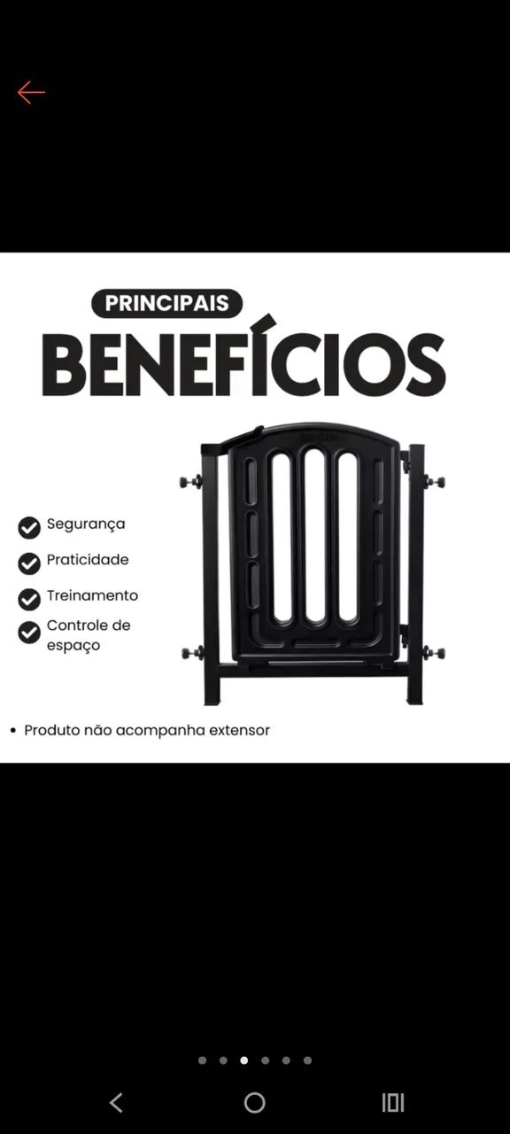 Portão para dividir ambiente dentro da casa, na cor marrom e plástico Duro. - Foto 3
