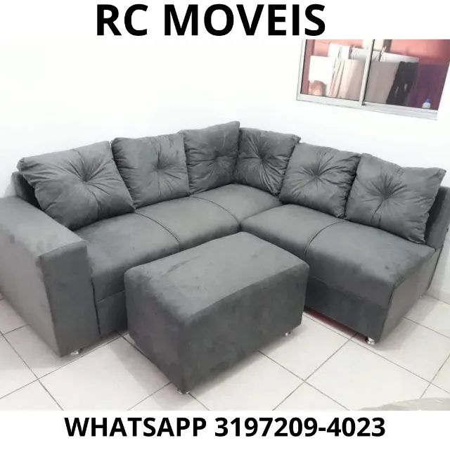 Sofá Sandero de Canto + Puff - Conforto, Estilo e Qualidade