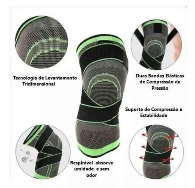 Joelheira de compressão prevenção e tratamento de contusões