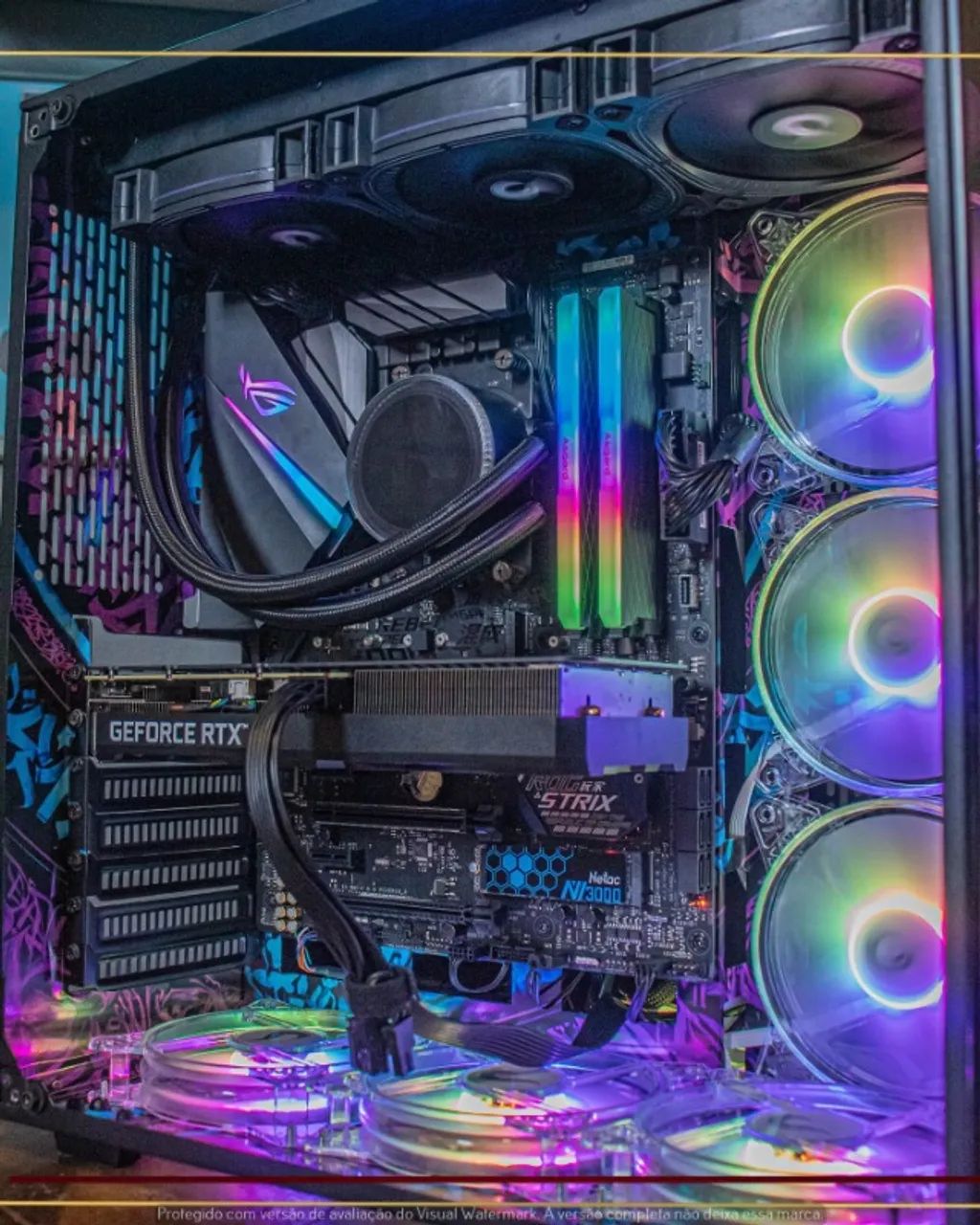 Setup Gamer Ryzen 5 5600G, 16gb, 1TB NVMe, RTX 3060 12gb, WC 360mm, Fonte 750W - Foto 4