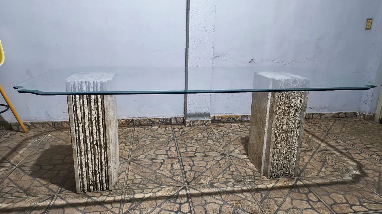 Mesa de Vidro Bisotê 220X110  - Foto 4