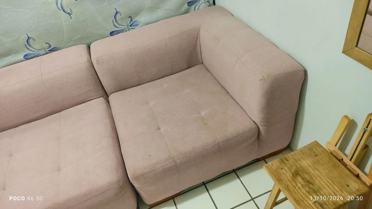 Sofá Modular Rosa - 2,30 m | R$ 750,00 - Foto 2