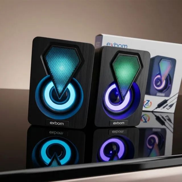 Caixinha de som para PC Potente - Nova - Foto 2