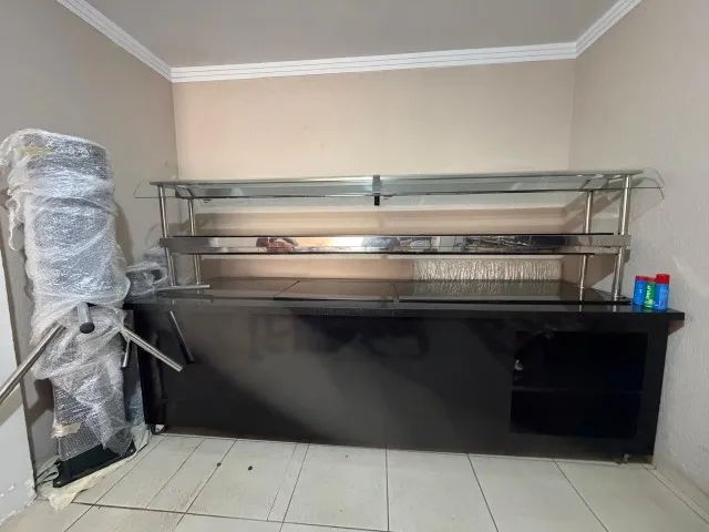 Buffet pista quente e fria cozimaq medidas 2850x900x850mm
