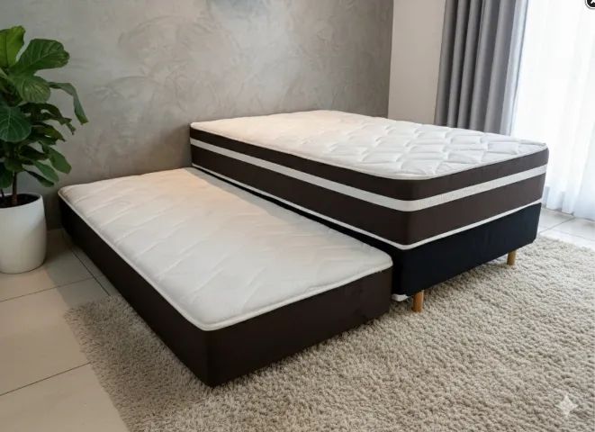 Bicama Box Solteiro Spring Flex Molas Ensacadas Espuma D28 - Foto 3