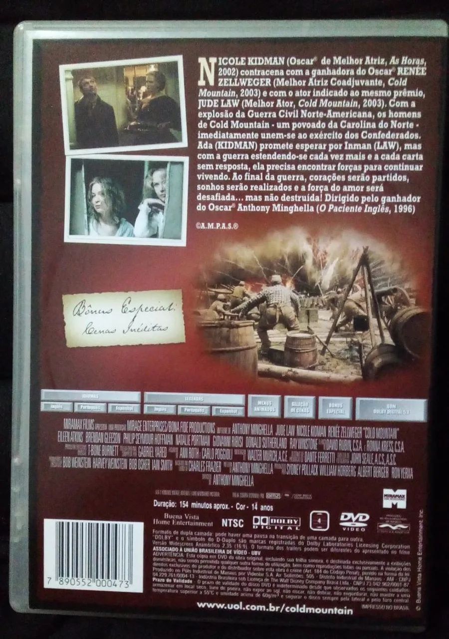Cold Mountain 2003 DVD nacional novíssimo! - Foto 2