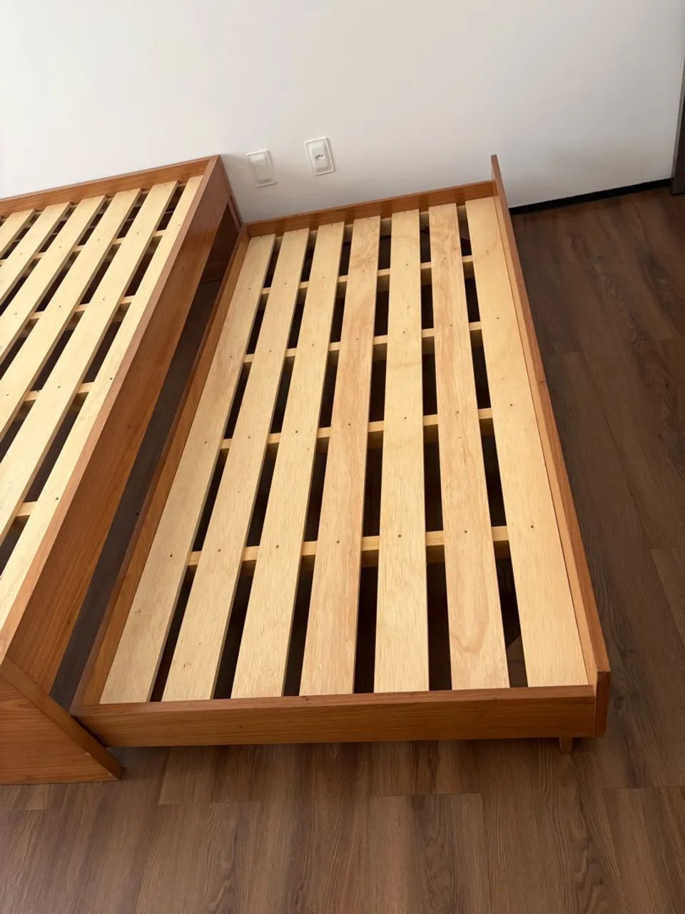 Cama viúvo com bicama em madeira maciça - Foto 4