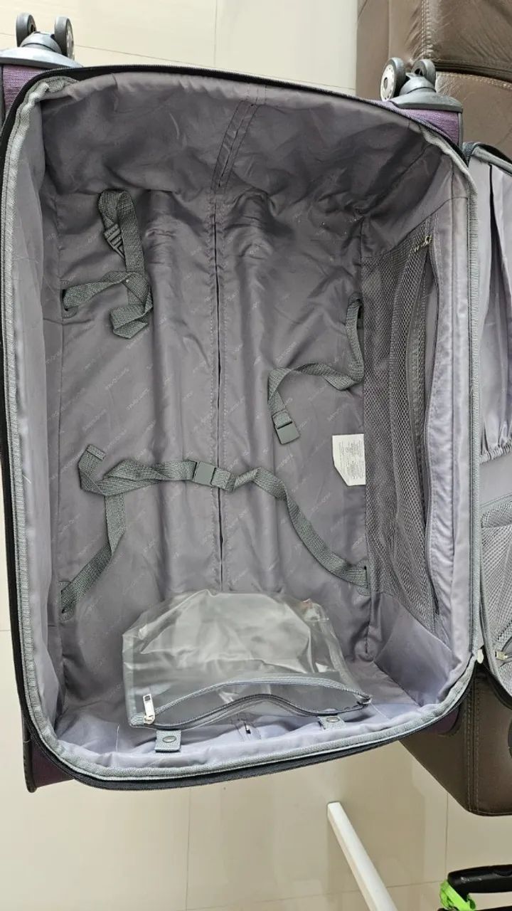 Mala Samsonite Grande com Rodas Giro 360º em Tecido - Foto 3