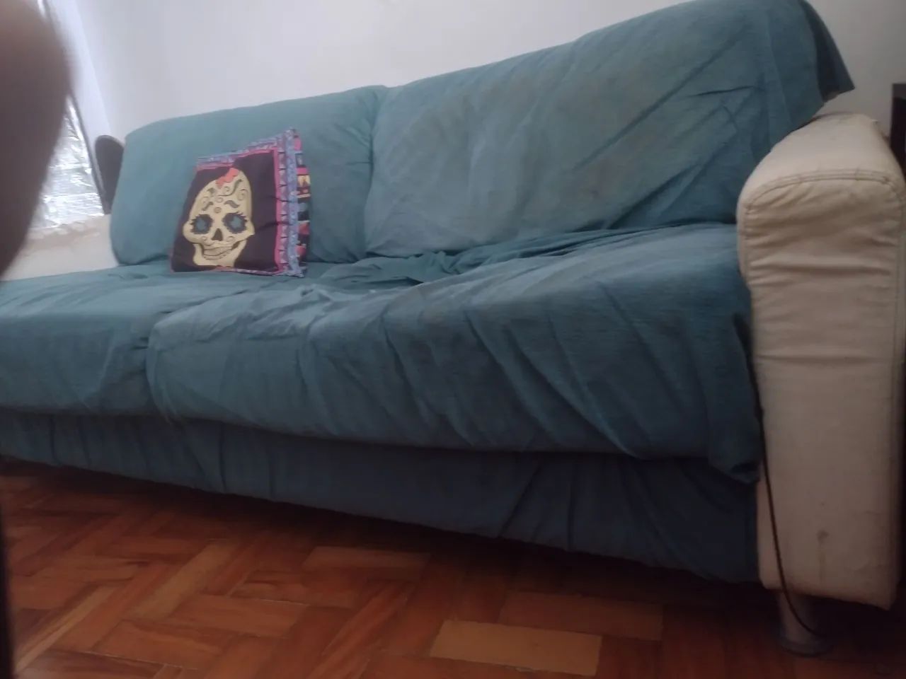 Sofá usado estrutura boa precisa de reforma  - Foto 2