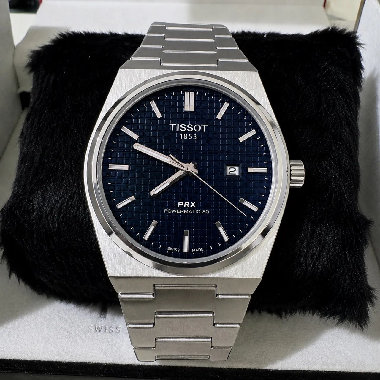Tissot PRX 40mm - Mostrador Waffle Azul