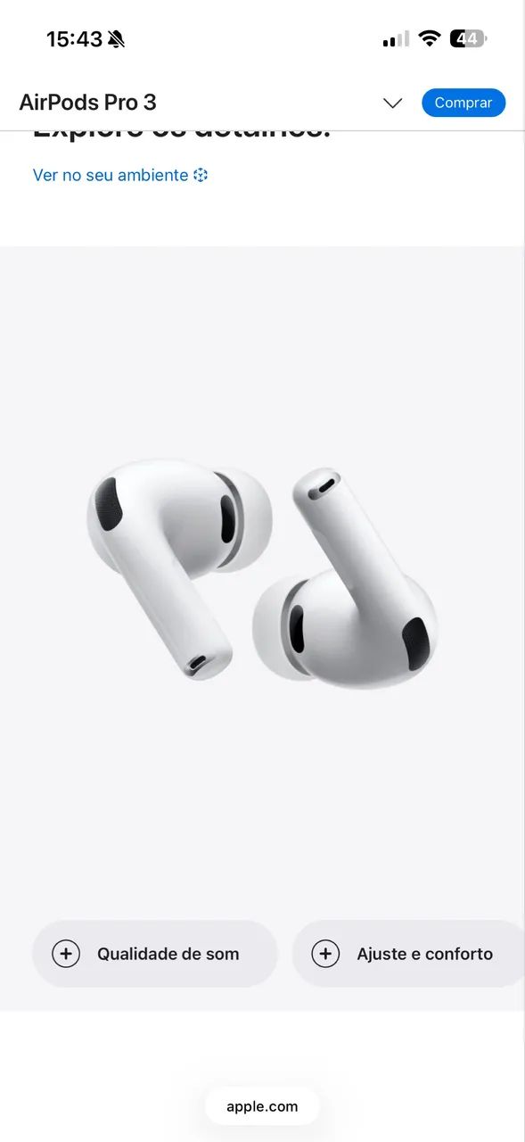 AirPods Pro 3 Apple Original com ANC - Lacrado e Garantia - Fones