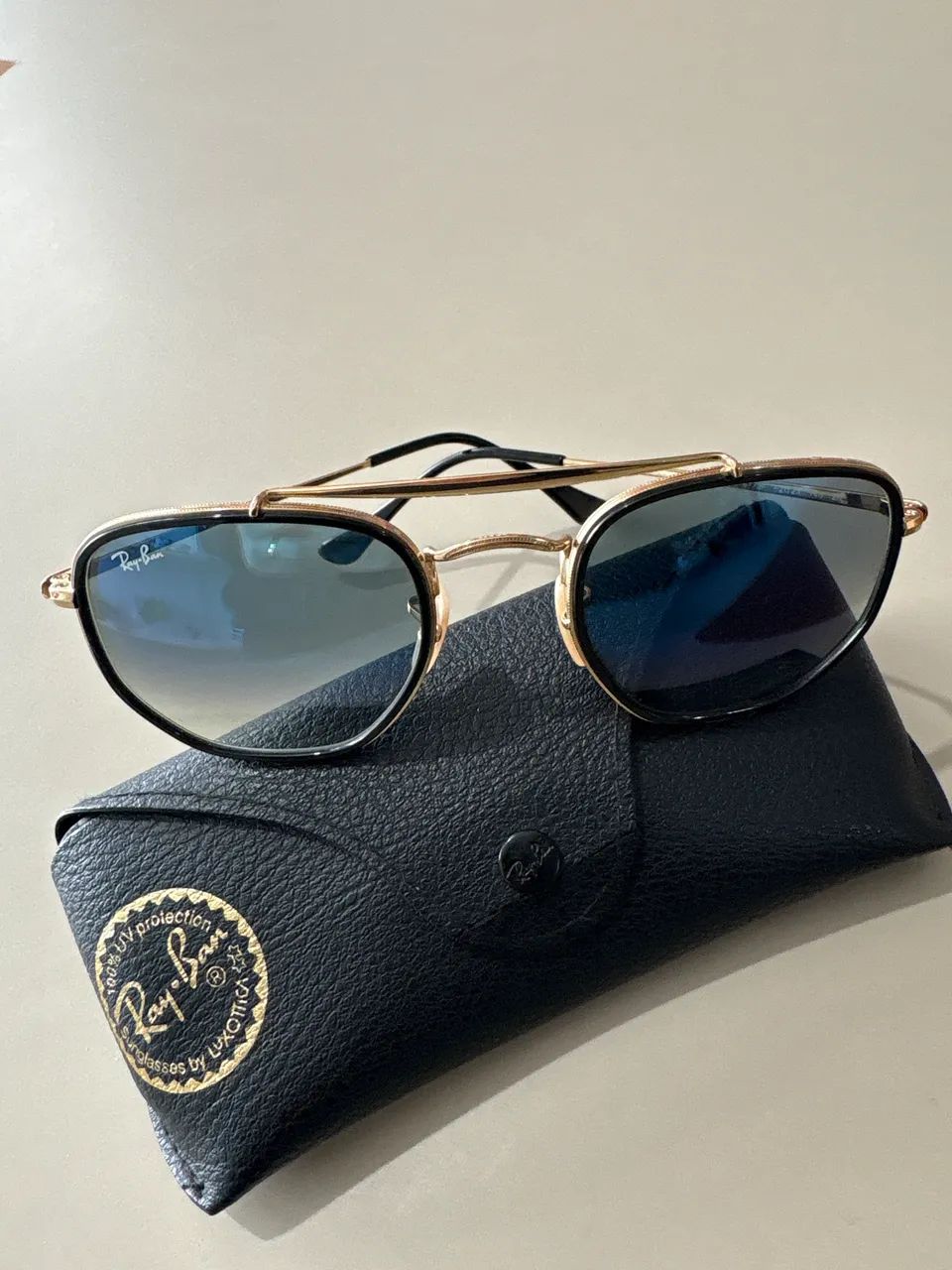 Óculos RayBan Hexagonal Dourado - Original  - Foto 2