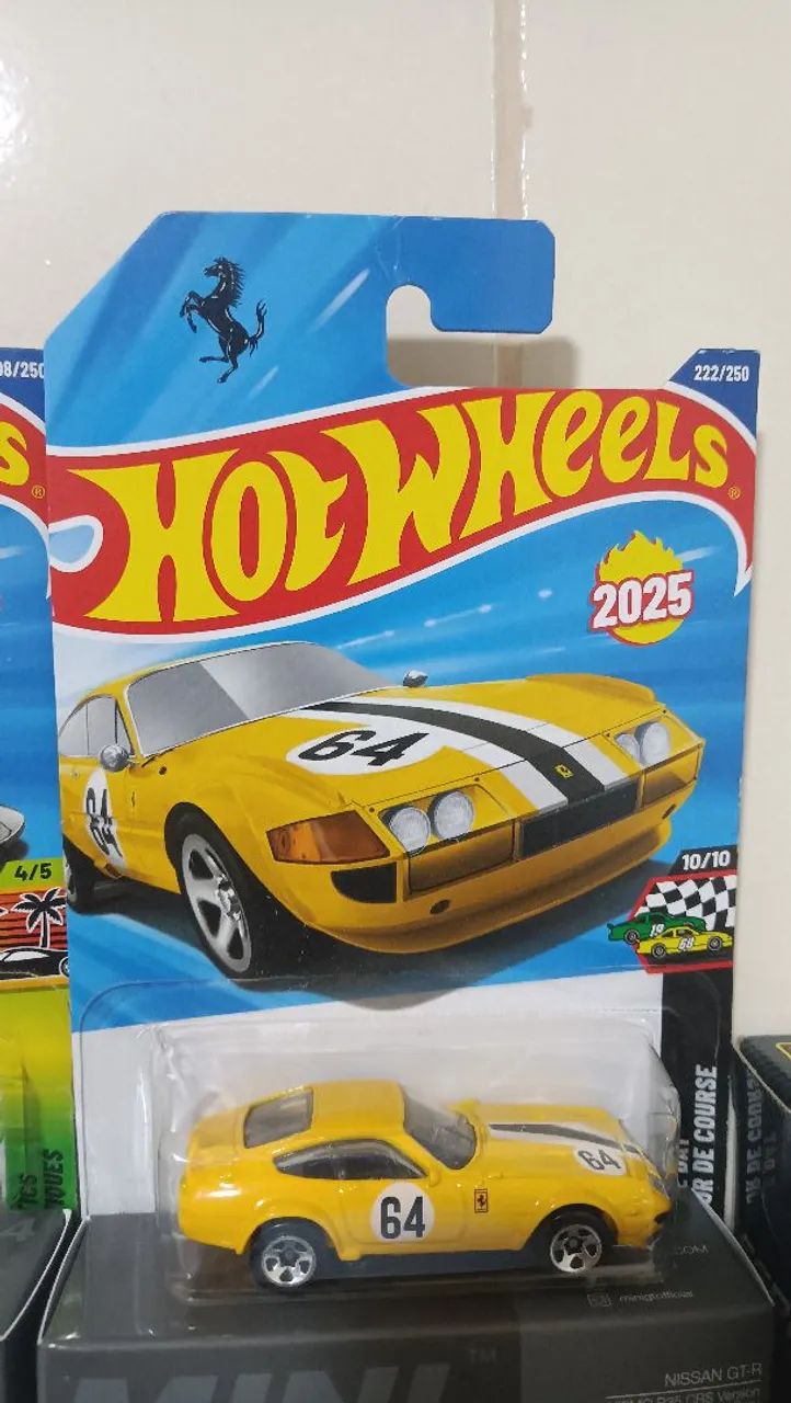 Ferrari 365 amarela Hotwheels 