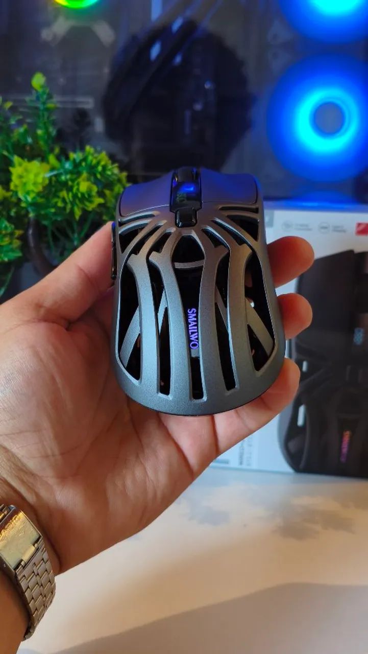 Mouse Gamer SmailWolf RS8 - Prata - Foto 5