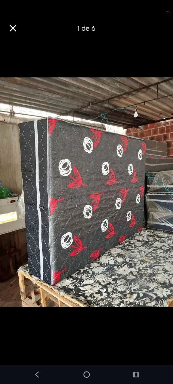 Cama box casal com espuma de 10cm 