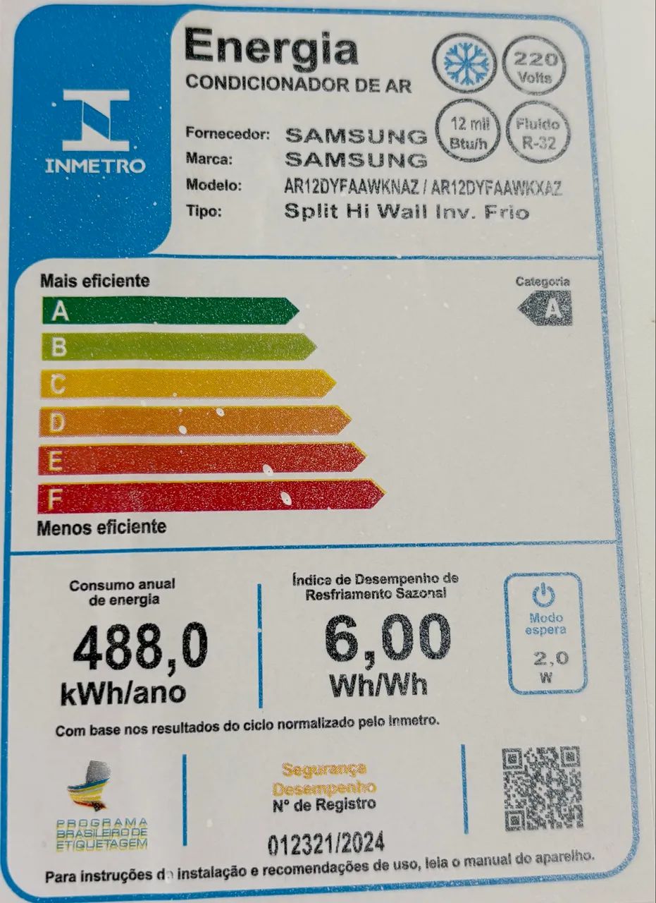 Ar condicionado 12000 Samsung Inverter - Foto 3