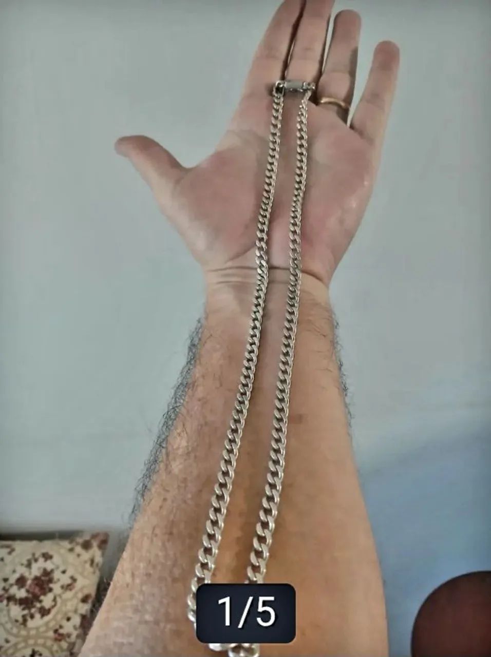 CORDÃO PRATA 925K MACIÇO 44,6 GRAMAS - Foto 2