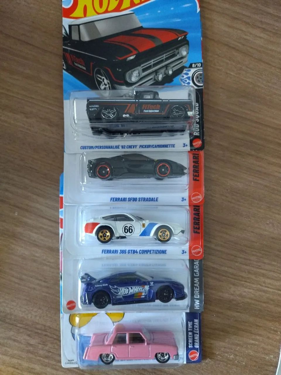 Coleção 5 miniaturas hotwheels 