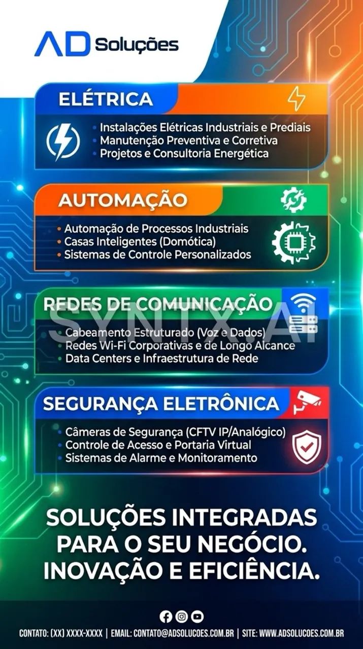 Elétrica, Automação, Redes e Segurança Eletrônica. - Foto 2