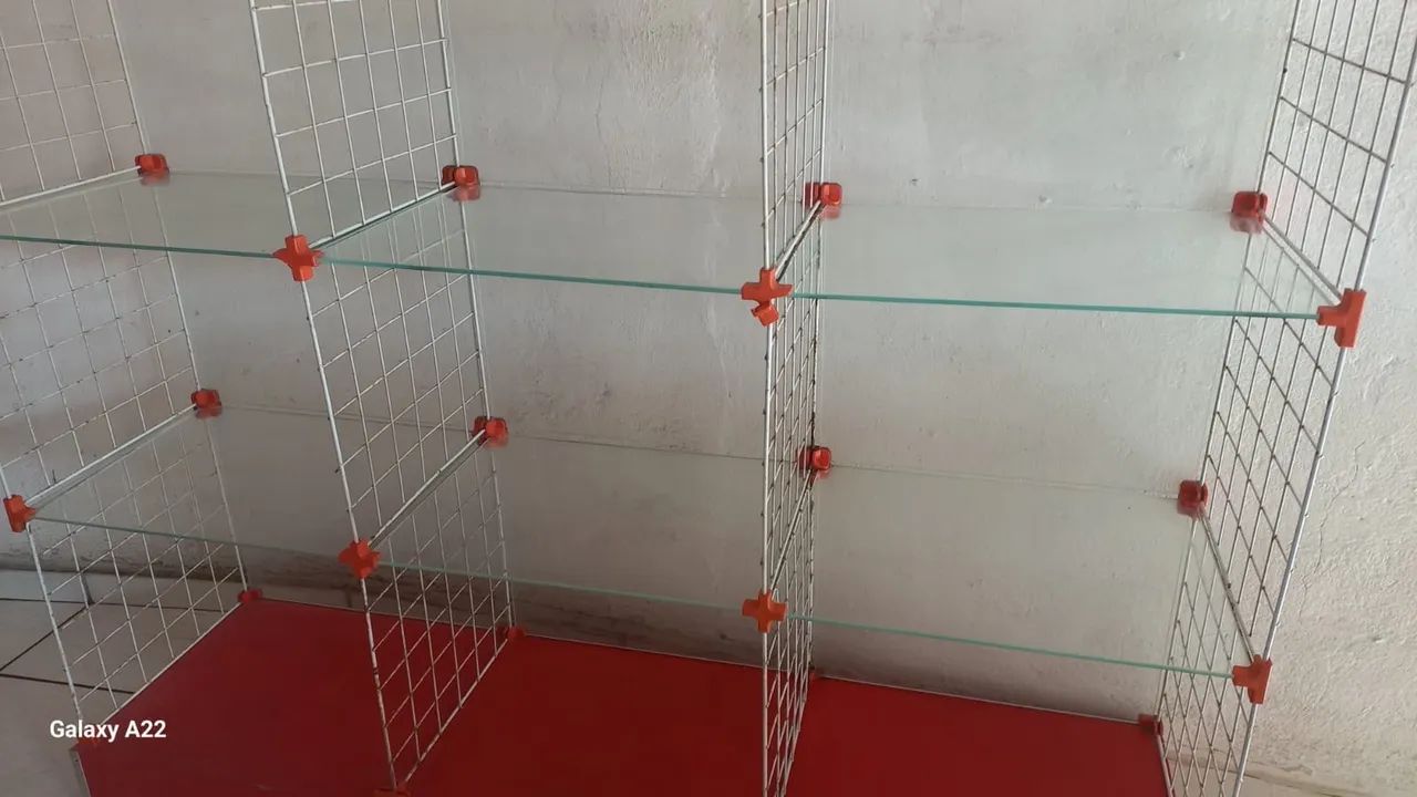 Estante de vidro 