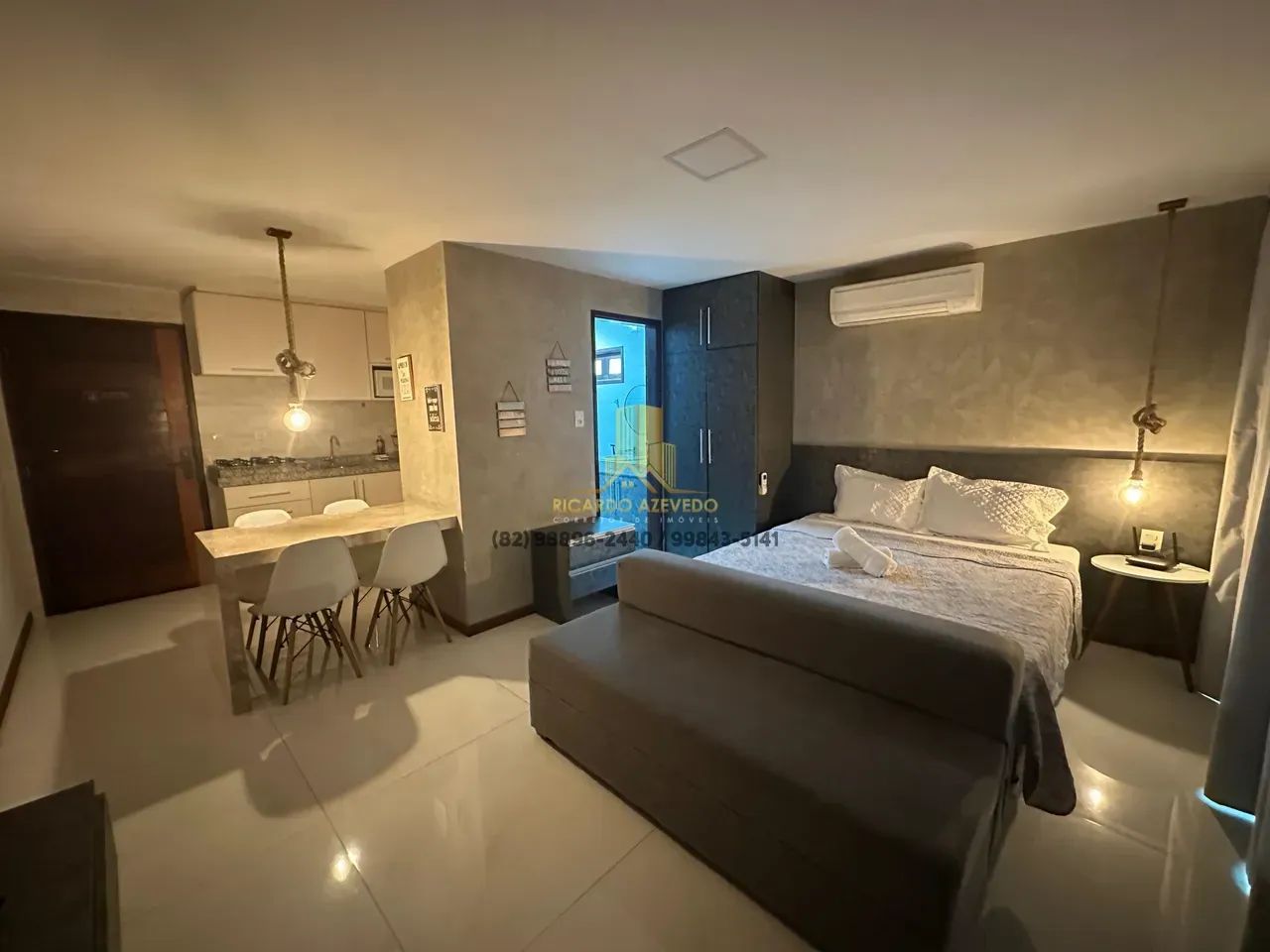 Villas do Pratagy, Studio completamente mobiliado, a 700 metros da praia - Foto 5