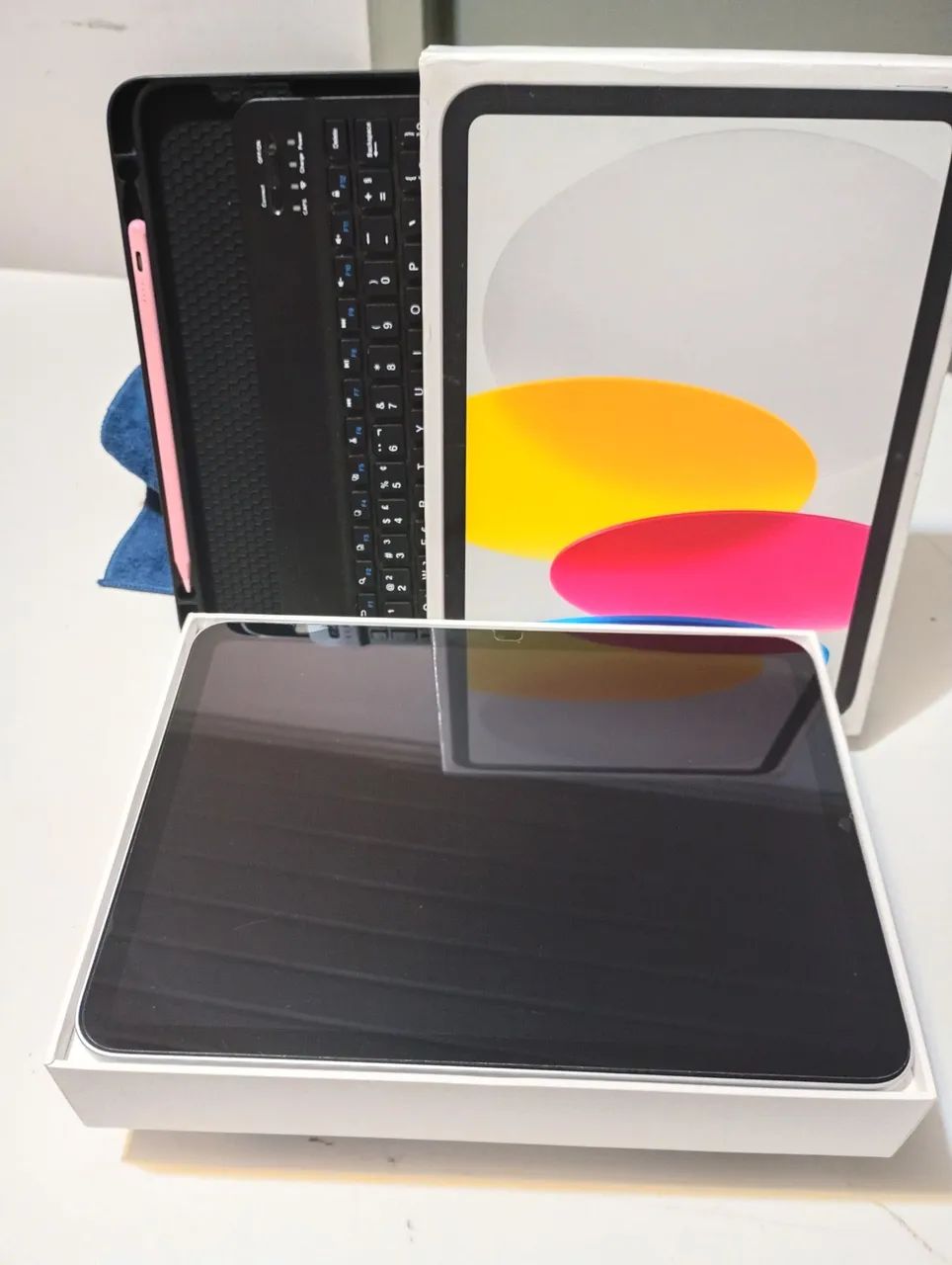 Ipad 10th + case + caneta + teclado + caixa - Foto 2