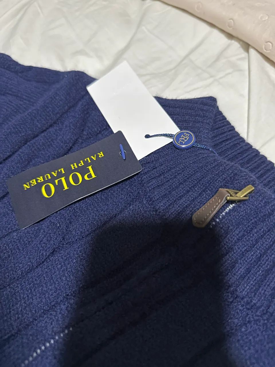 Suéter Polo Ralph Lauren 100% Algodão Azul Marinho  - Foto 3