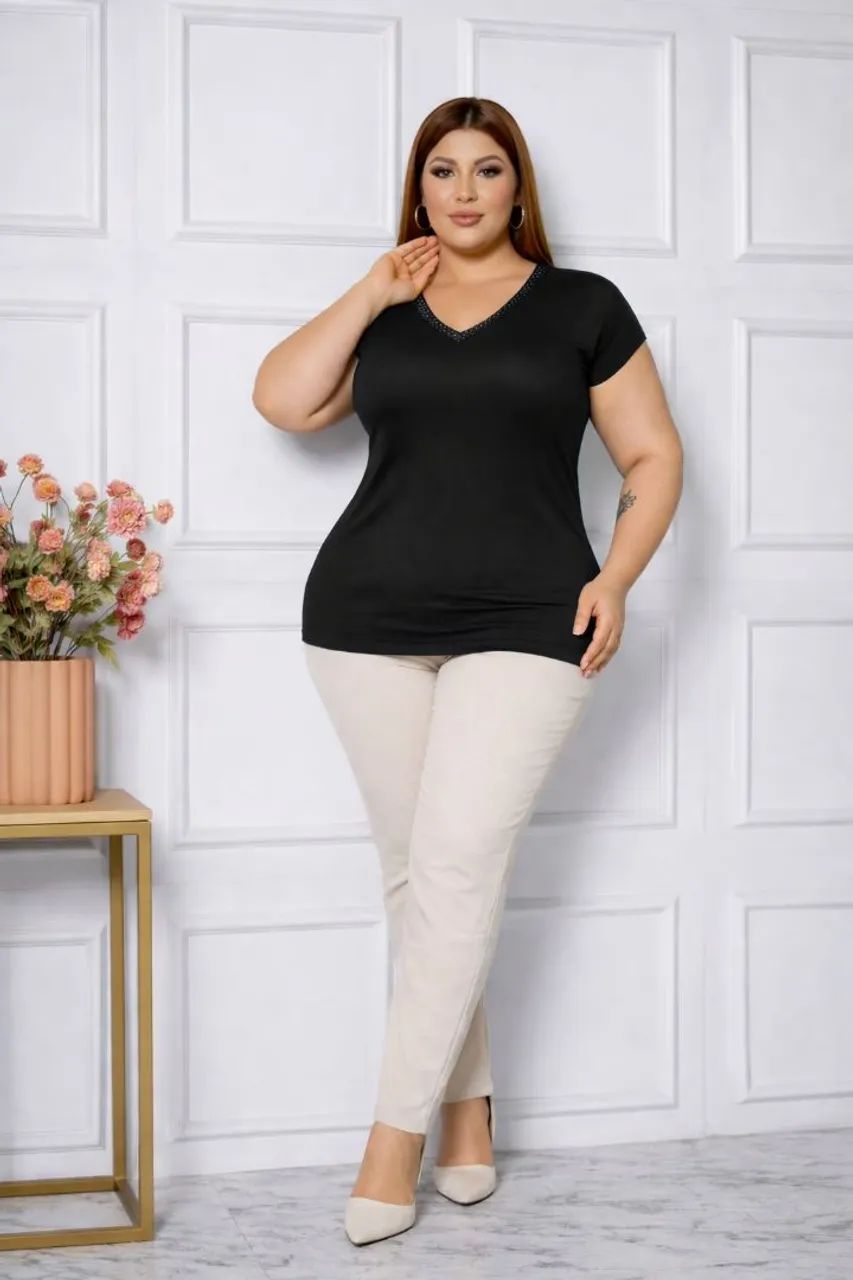  Blusa T-shirt Feminina Plus Size  - Foto 4